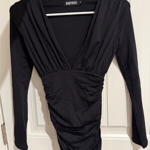 Babyboo Black Ruched Dress